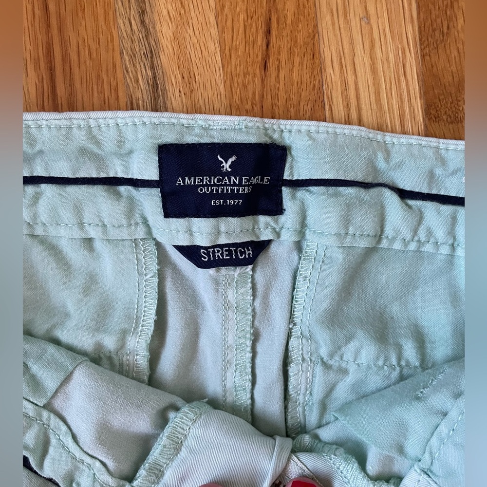 American Eagle - Women's Midi Light Green Shorts - Picture 2 of 6